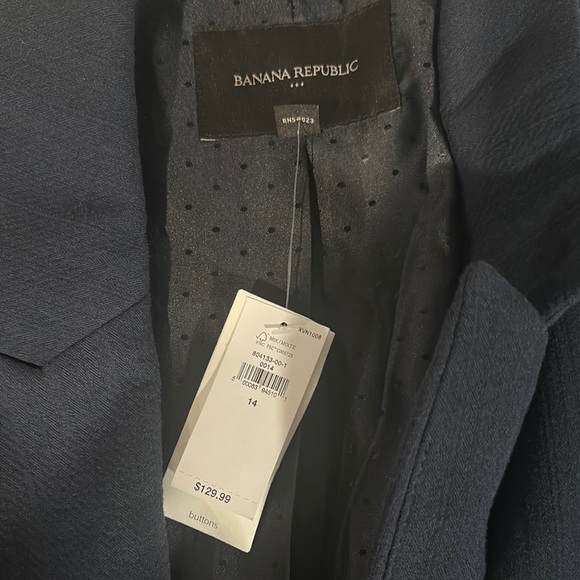 Banana Republic Navy Double-Breasted Women's Blazer - Picture 2 of 2
